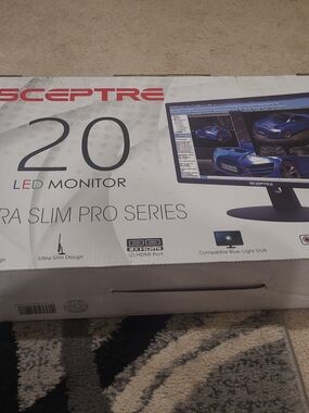 Sceptre 20" 1600x900 75Hz Ultra Thin LED Monitor HDMI E205W-16003RT NIB